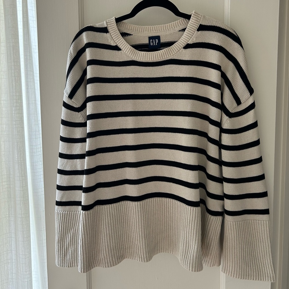 GAP Cotton Stripe Swing Cardigan in Size XL
